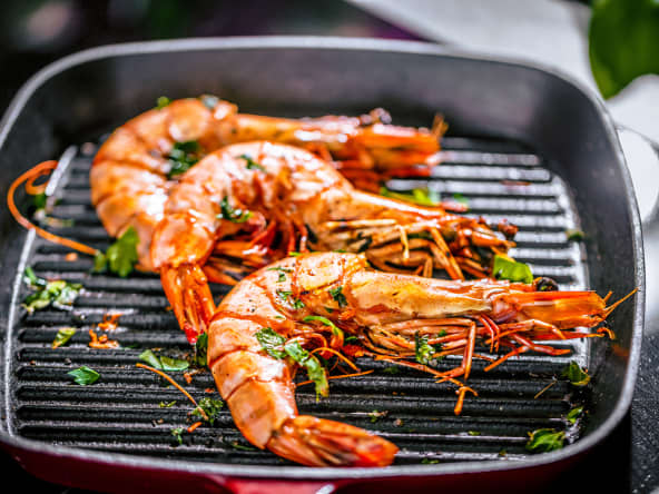Langoustines et gambas grillées