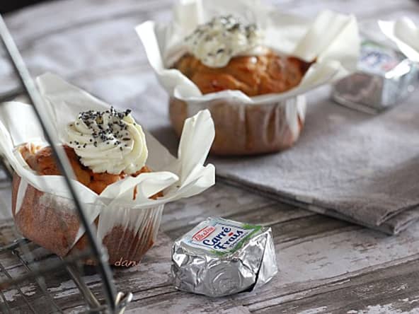 Cupcakes poireau, courgette et carré frais
