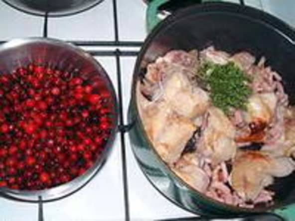 Lapin au vinaigre et aux airelles