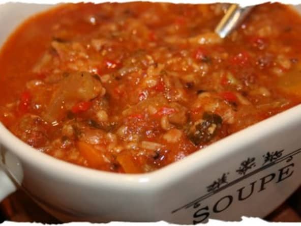 Soupe aux merguez