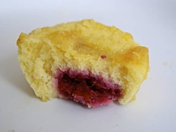 Moelleux au chocolat blanc et framboises