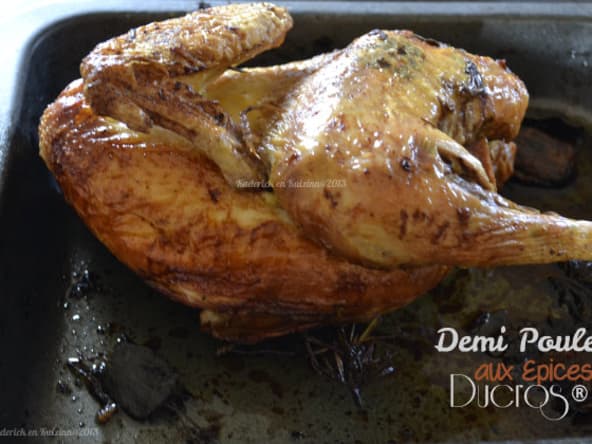Demi poulet rôti aux épices Ducros