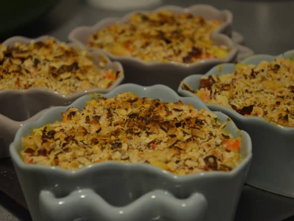 Gratin-crumble de panais et carottes