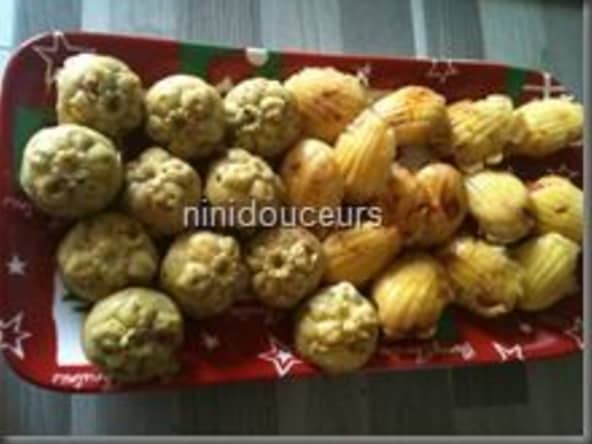 Madeleine chorizo comté et jambon pesto kiri