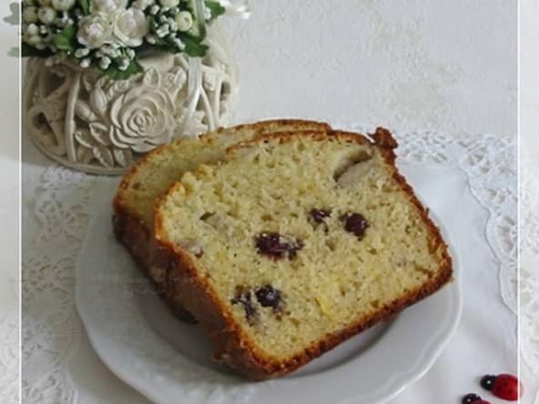 Cake Banane, Citron et Cranberries