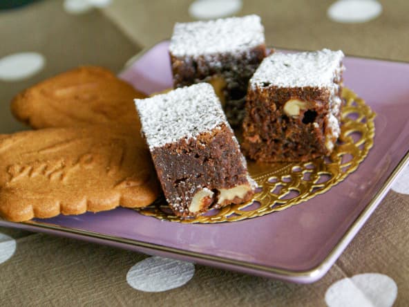 Brownie aux noix fraîches et spéculoos