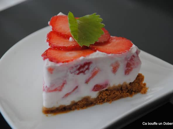 Comme un Cheesecake à la fraise ultra léger, rapide et simple