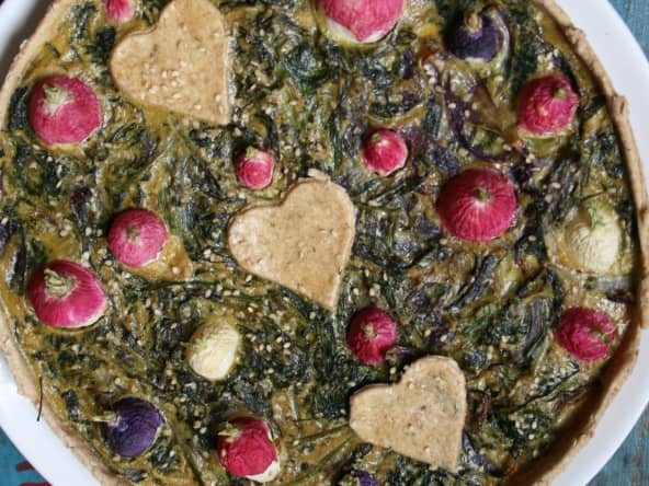 Tarte pour les fanes de radis