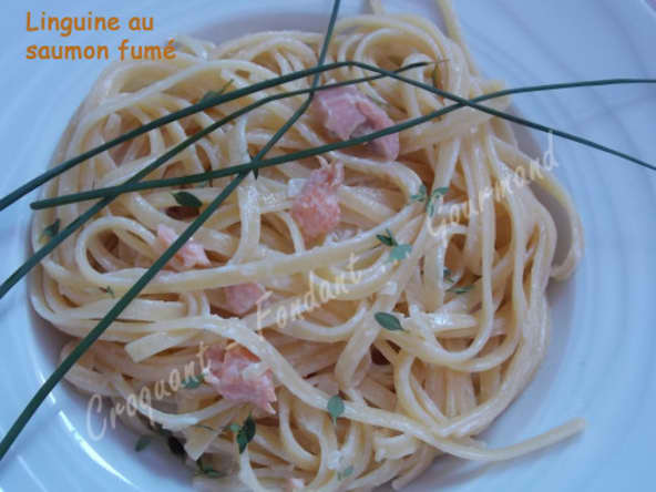 Linguine au saumon fumé