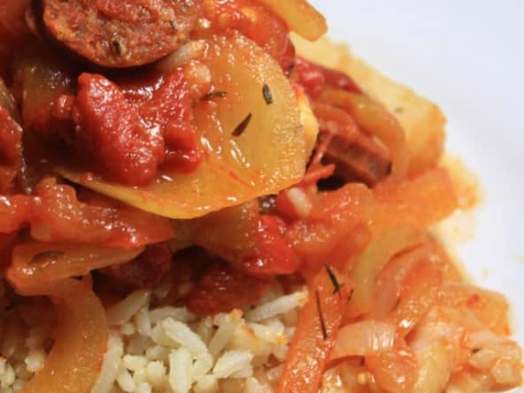 Filet de merlan au chorizo