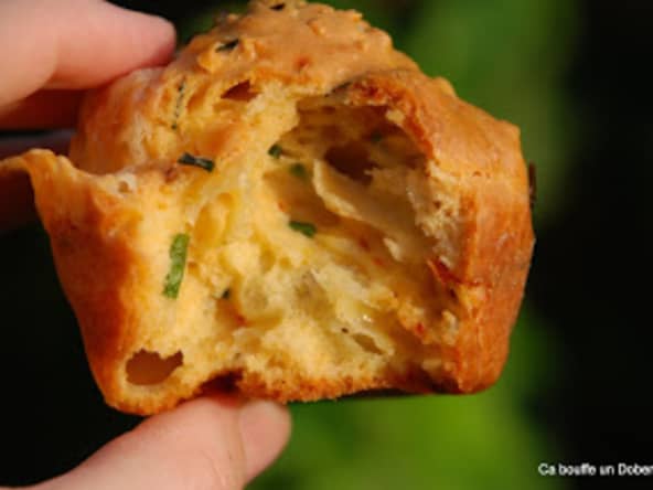 Muffins au Morbier et tomates séchées