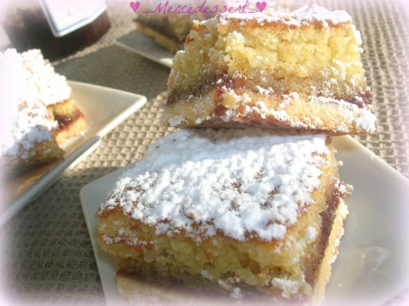 Pavés à la confiture et aux amandes