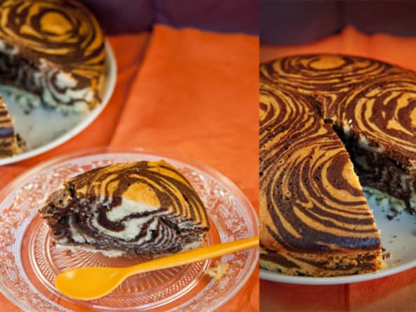 Gâteau tigré ou marbré à l'huile d'olive
