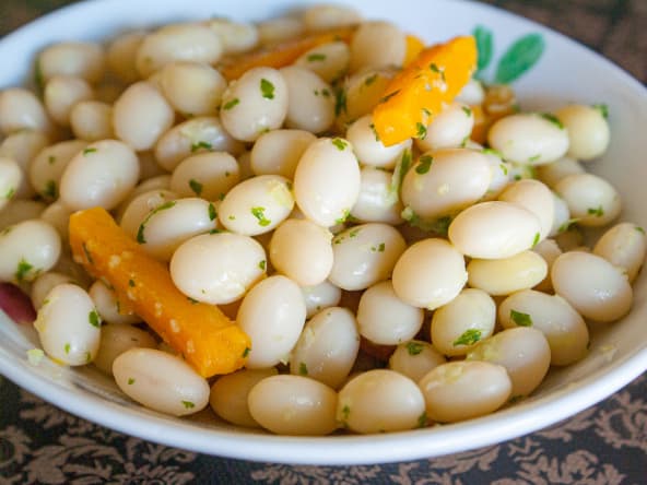Haricots cocos liés au beurre