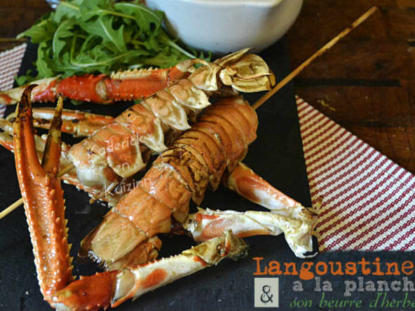 Langoustines à la plancha et beurre d'herbes