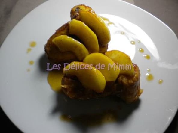 Pain perdu aux pommes caramélisées