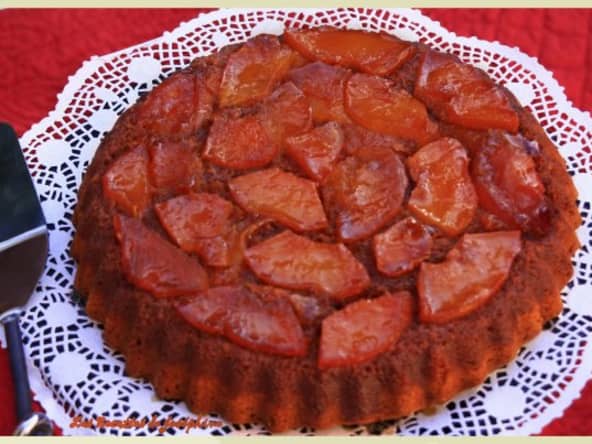 Gâteau renversé à la châtaigne et aux coings confits