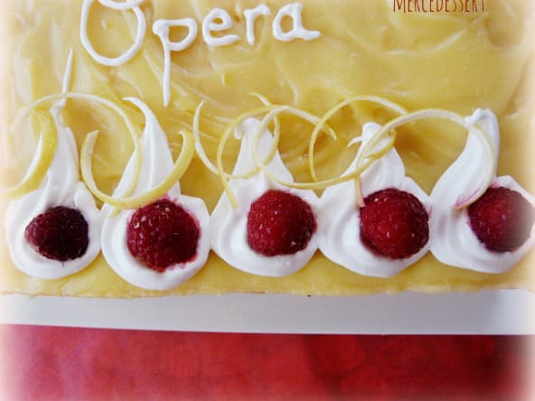 Opéra citron framboise