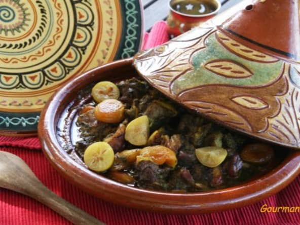 Tajine d'agneau, abricots secs et citrons confits