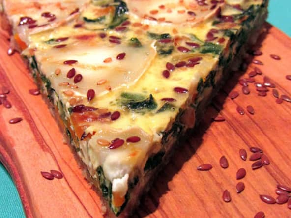 Quiche rustique blette et chèvre