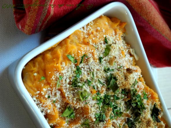 Douce purée gratinée à la noisette
