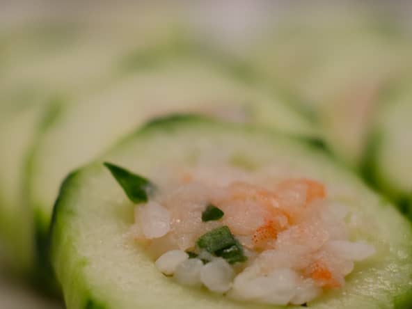 Sushis bûche de concombre