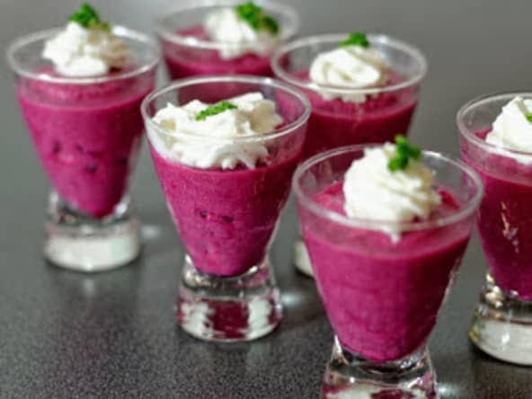 Verrine betteraves et boursin