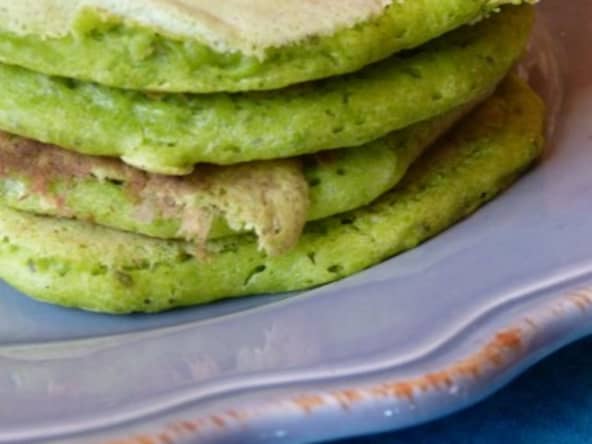 Blinis de petits pois et menthe