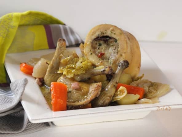 Pot-au-feu aux cuisses de pigeon