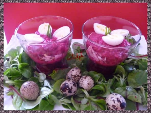 Verrines de betteraves rouges