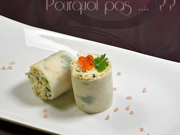 Crabe, citron caviar, daikon