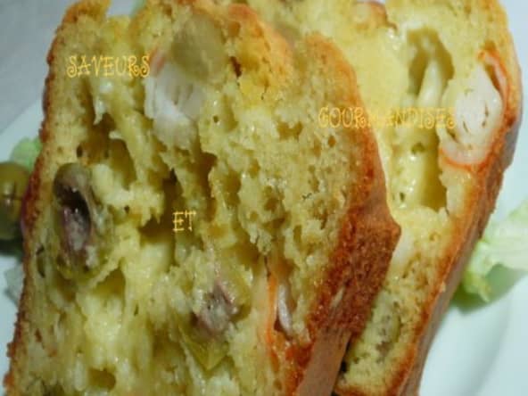 Cake aux olives vertes et au surimi