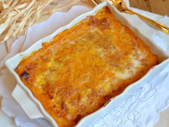 Gratin parmentier végétarien de potimarron et soja