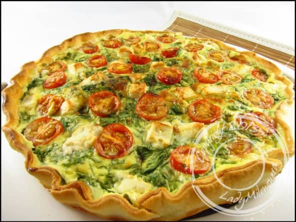 Quiche aux tomates cerises et à la feta