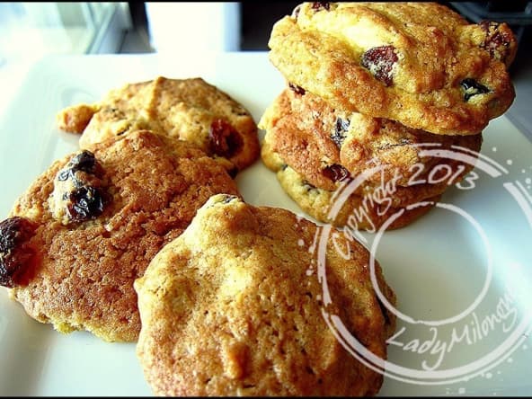 Cookies aux raisins et canneberges