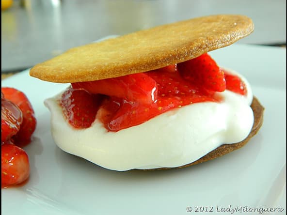 Sablés gourmands au fromage blanc et à la fraise