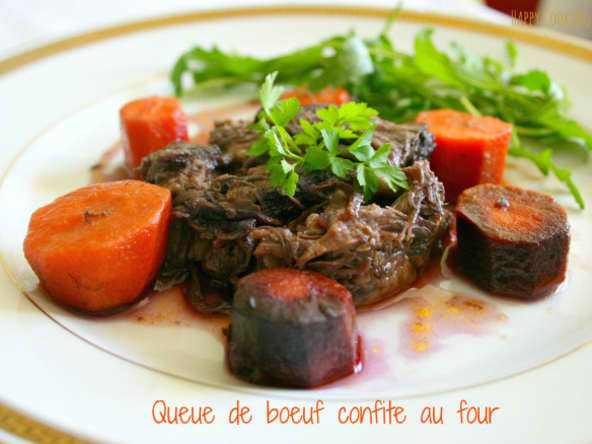 Queue de boeuf confite cuisson au four