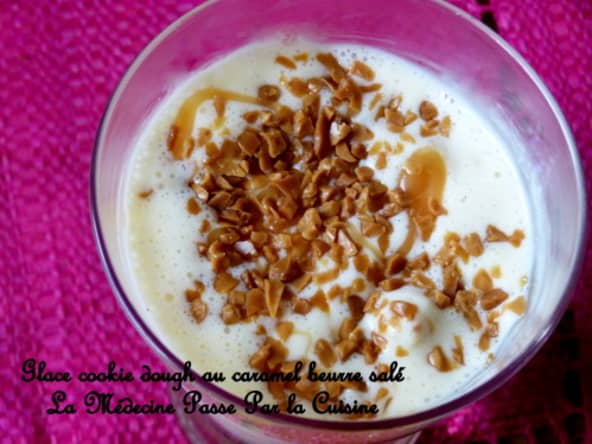 Glace cookies dough au caramel