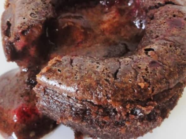 Fondant au chocolat framboise de Pierre Hermé