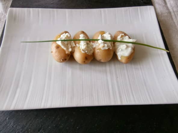 Pommes de terre grenailles au fromage frais