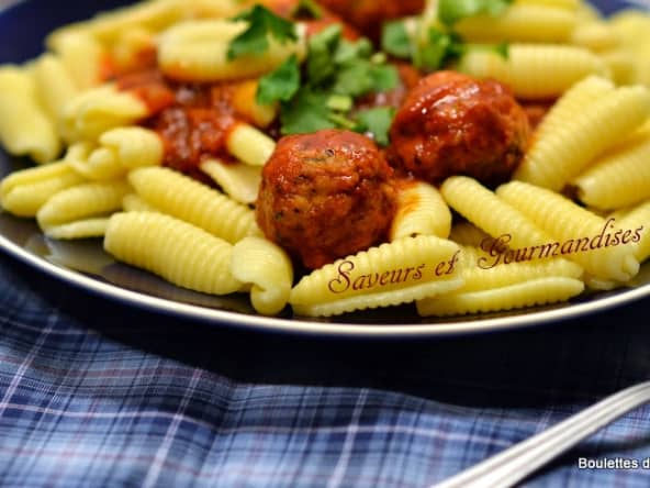 Boulettes de dinde, sauce tomates