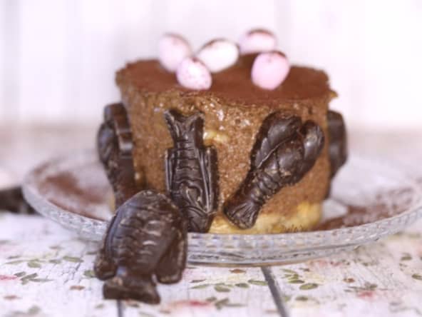 Biscuit café et duo de mousses chocolat vanille