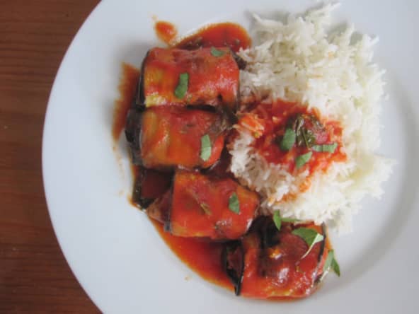 Roulés aux aubergines à l'irakienne
