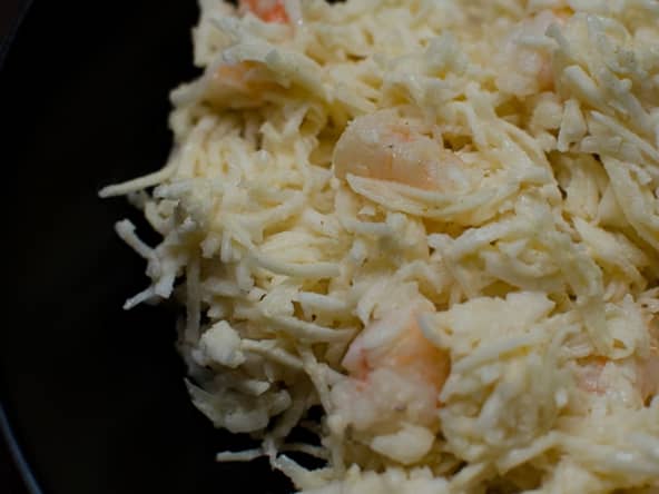 Salade de céleri au curry et aux crevettes