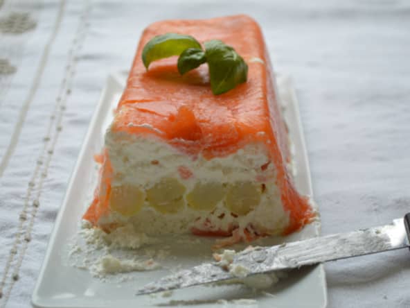 Terrine fraîcheur de truite fumée aux asperges