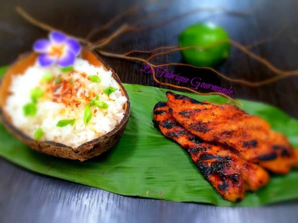 Poulet Huli Huli Poulet à l'hawaienne et son riz au lait de coco