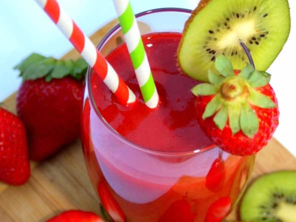 Smoothie fraise et kiwi