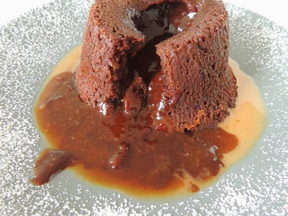 Fondant chocolat et son coeur coulant caramel : gourmand !