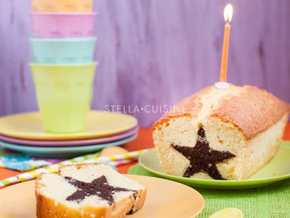 Cake décoré, cake surprise avec motif