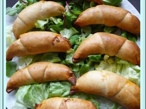 Pizza en croissants